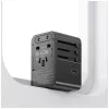 USAMS Adattatore da viaggio CC310 70W 3xUSB-C US/AU/EU/UK nero