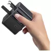 USAMS Adattatore da viaggio CC310 70W 3xUSB-C US/AU/EU/UK nero