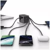 USAMS Adattatore da viaggio CC310 70W 3xUSB-C US/AU/EU/UK nero