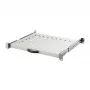 EFB-Elektronik Ripiano estraibile 19 inch 1U, profondità regolabile 550-630 mm, portata 30 kg, profondità ripiano 800 mm, RAL 7035 grigio chiaro