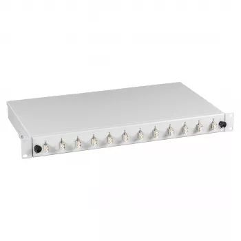 EFB Elektronik Cassetto di giunzione 6x LC Duplex OM4 estraibile, 1U, parzialmente equipaggiato, grigio chiaro