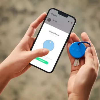Chipolo POP tracker Bluetooth con batteria sostituibile per iOS e Android, blu