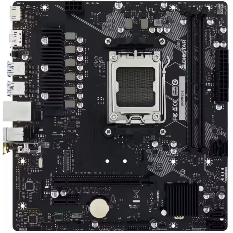 BIOSTAR B650MS2-E scheda madre, AMD AM5, DDR5, Micro ATX