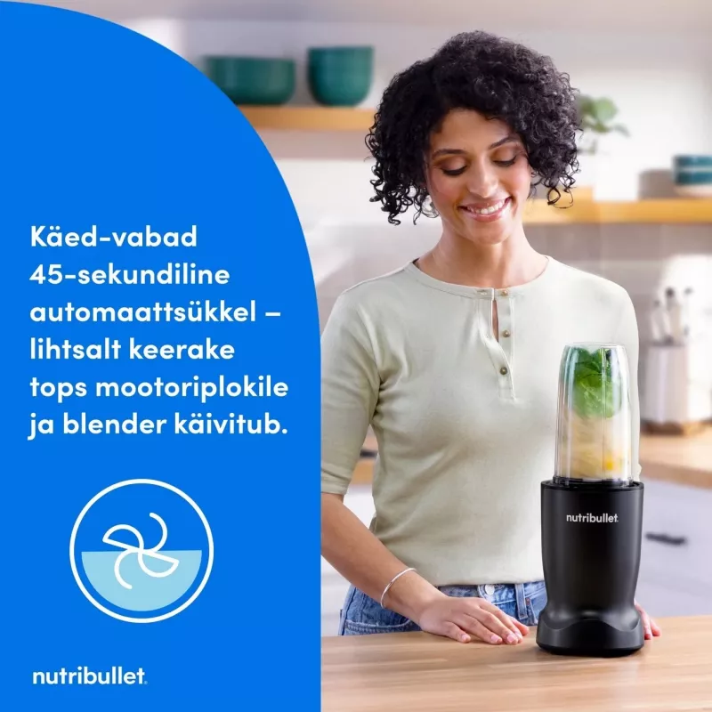 Nutribullet NBT1006MB Turbo frullatore 1000 W, nero opaco