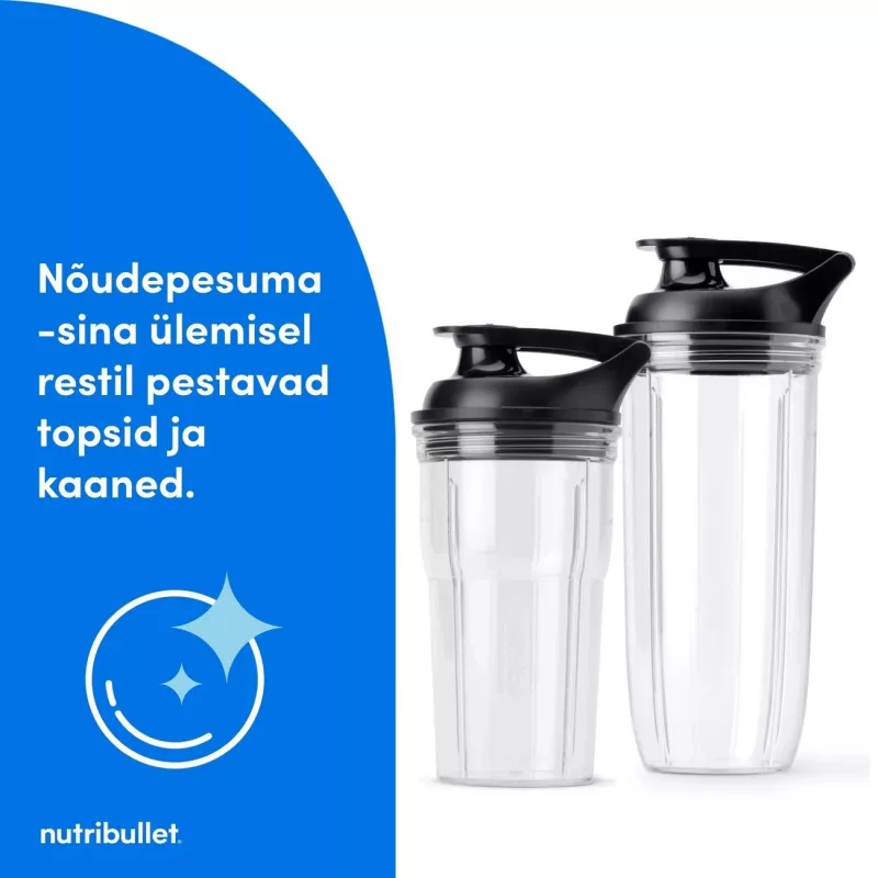 Nutribullet NBT1006MB Turbo frullatore 1000 W, nero opaco
