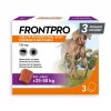 FRONTPRO compresse antipulci e zecche per cani (25-50 kg) - 3 compresse masticabili da 136 mg Afoxolaner