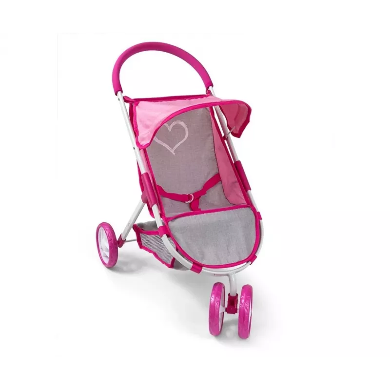 MILLY MALLY passeggino per bambole Susie Prestige – rosa/grigio/bianco