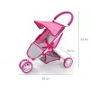 MILLY MALLY passeggino per bambole Susie Prestige – rosa/grigio/bianco