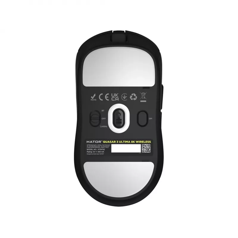Hator Quasar 3 Ultima Mouse Gaming wireless 8K nero