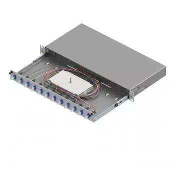 ZVK EasyLan Cassetto di giunzione fibra ottica Basic SB0012571HE 12x LC-Duplex Standard OS2 estraibile - fibra ottica - connessione LC-Duplex