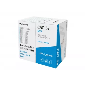 LANBERG Cavo di rete UTP Cat.5e LSZH 305m grigio