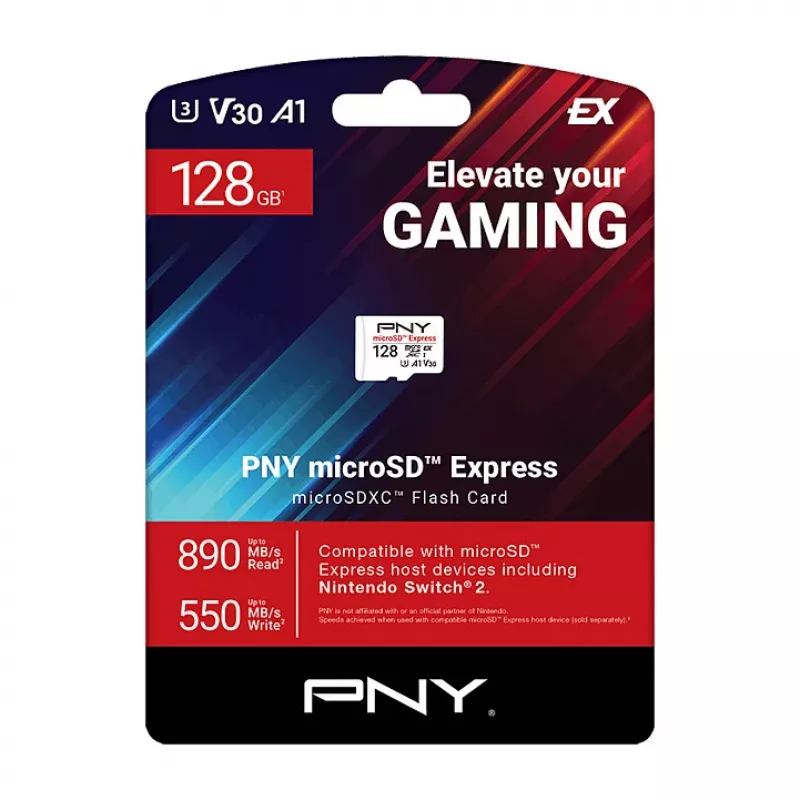 PNY 128GB microSDXC Express Card UHS-I U3 V30 A1 con adattatore SD