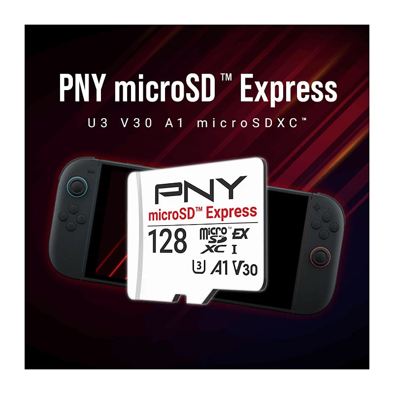 PNY 128GB microSDXC Express Card UHS-I U3 V30 A1 con adattatore SD