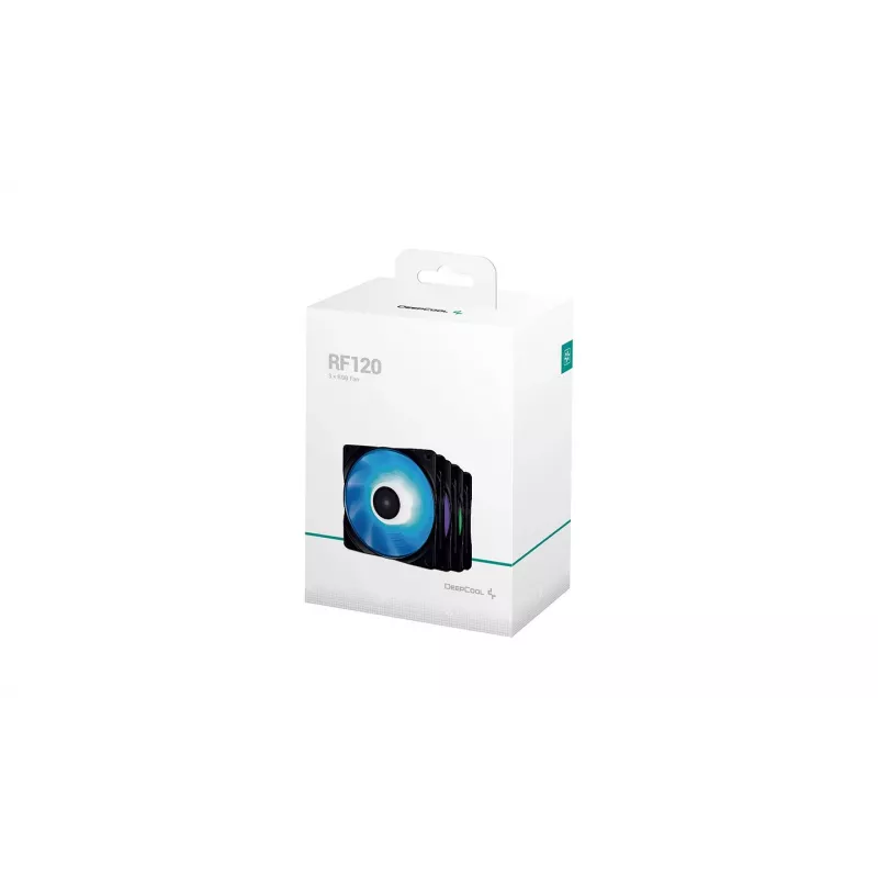 DeepCool RF120 3-in-1 RGB PWM ventola per case 120mm (nero, confezione da 3)
