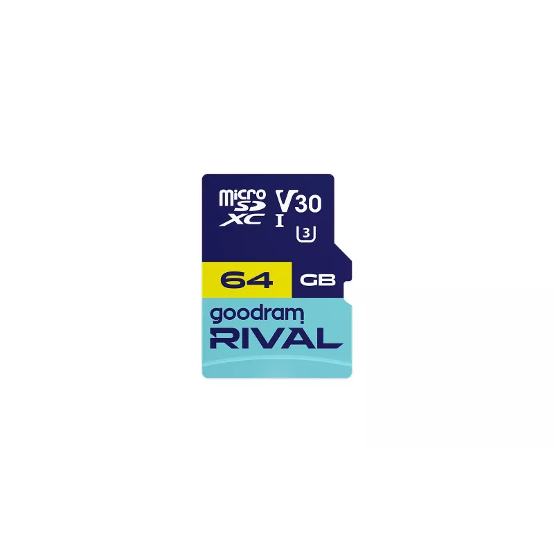 GOODRAM microSDXC 64GB V30 A2 UHS-I U3 RIVAL + adattatore