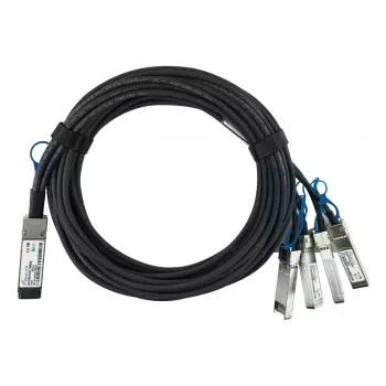 BlueOptics Intel XXV4DACBL3M compatibile BlueLAN passivo 100GBASE-CR4 QSFP28 su 4x25GBASE-CR SFP28 cavo Direct Attach Breakout, 3m, AWG26