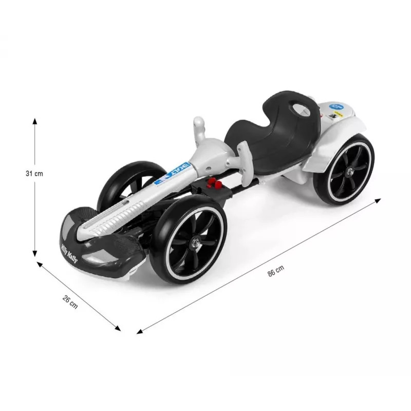 MILLY MALLY Go-kart a batteria Bolt bianco