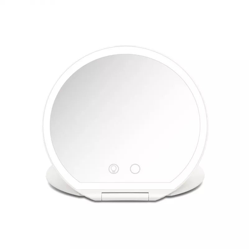Girmi BE03 Specchio da trucco con illuminazione LED, ingrandimento 1x/5x, finitura cromata