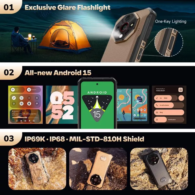 ULEFONE Armor X16 6GB/128GB Wasteland Shadow Smartphone rugged
