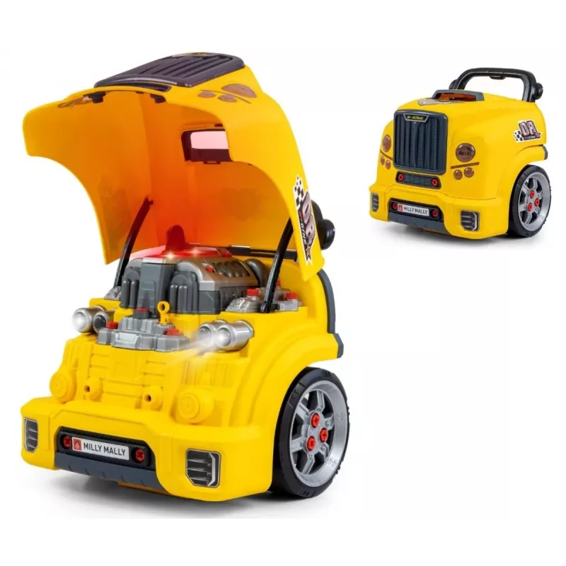 MILLY MALLY Set officina meccanico con motore smontabile N-Gine giallo