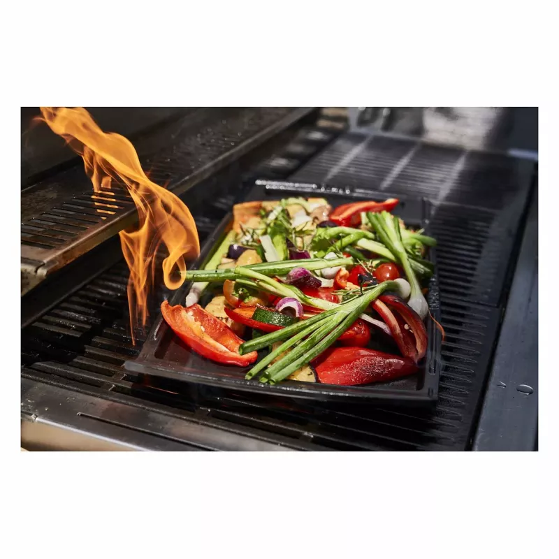 Staub Plancha piastra grill in ghisa compatibile con induzione, 38 cm, nero