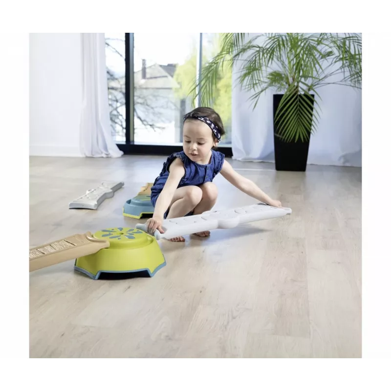 Smoby Life Set trave di equilibrio per bambini - percorso di equilibrio modulare da 10 pezzi con pietre, interno/esterno, da 2 anni