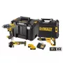 DEWALT 18V XR Set combinato 3 pezzi con batteria DCK327P2T (DCD791, DCG405, DCH263) con 2 batterie da 5,0 Ah, caricabatterie e valigetta TSTAK
