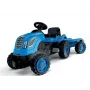 Smoby Tractor XL Blue trattore a pedali con rimorchio