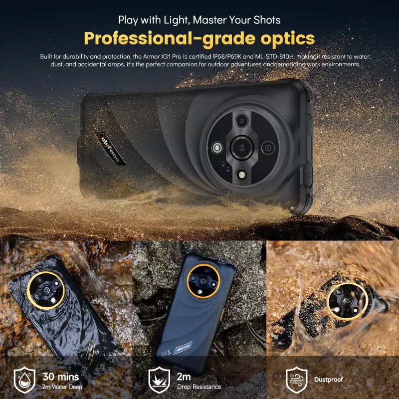 ULEFONE ARMOR X31 PRO 8/256GB nero Telefono cellulare rugged