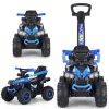 MILLY MALLY Bicicletta per bambini con asta di spinta blu
