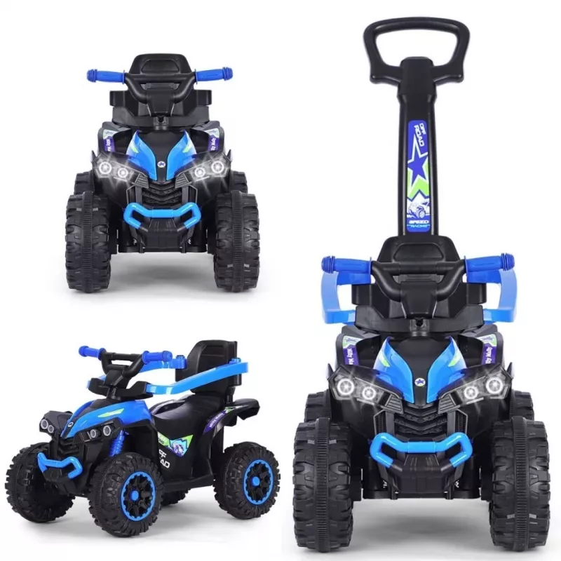 MILLY MALLY Bicicletta per bambini con asta di spinta blu