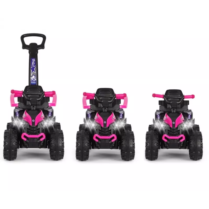 MILLY MALLY Bicicletta per bambini con asta di spinta Wild Pink 12 pollici