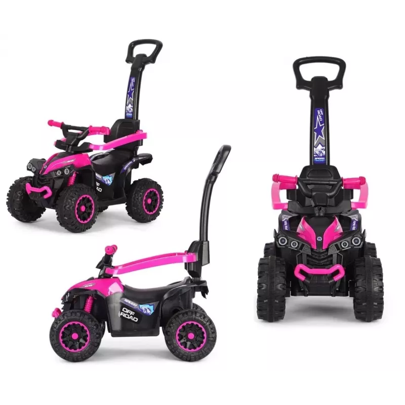 MILLY MALLY Bicicletta per bambini con asta di spinta Wild Pink 12 pollici