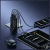 USAMS T70 40W 2xUSB-A 2xUSB-C Alimentatore nero