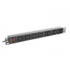 LANBERG Rack PDU 19 pollici 1U 16A 2m 4x C19 6x C13 C20 nero
