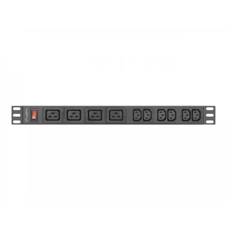 LANBERG Rack PDU 19 pollici 1U 16A 2m 4x C19 6x C13 C20 nero