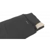 Outwell Contour Prime Sacco a pelo sintetico (190 cm) - nero, chiusura destra