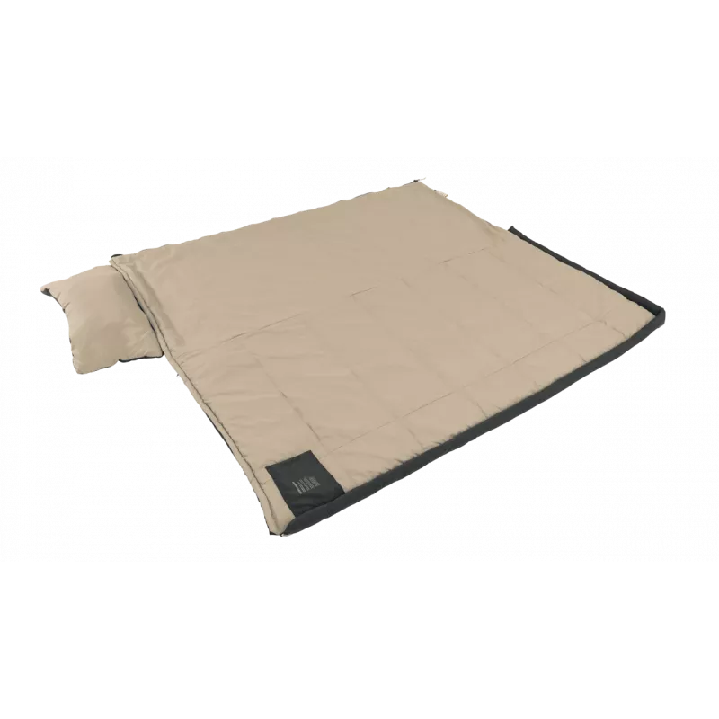 Outwell Contour Prime Sacco a pelo sintetico (190 cm) - nero, chiusura destra