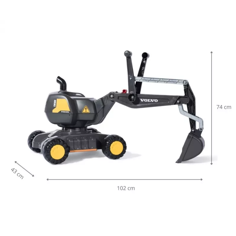 MILLY MALLY Rolly Toys Digger Volvo Giocattolo a spinta