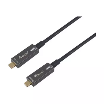 Equip USB 3.2 Gen 2 USB-C su USB-C cavo ottico attivo 15m nero