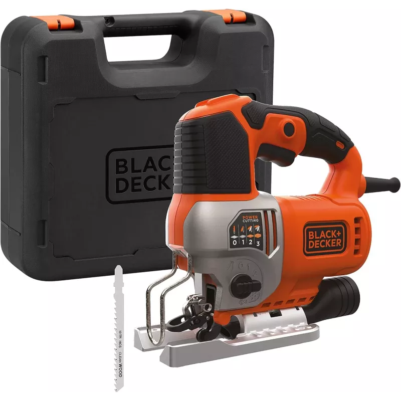 Black & Decker BES610K-QS seghetto alternativo pendolare 650W in Kitbox