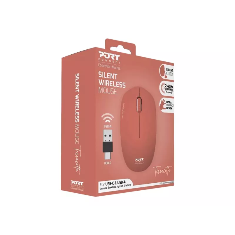PORT DESIGNS PORT CONNECT Mouse Collection II Wireless 2,4 GHz arancione