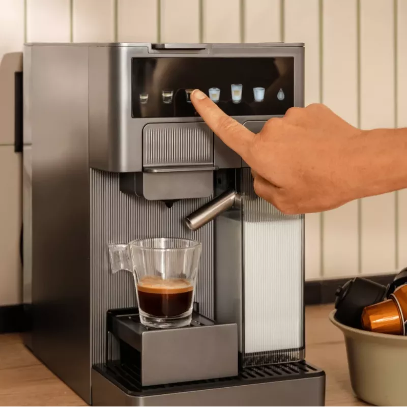 Cecotec FreeStyle Latte T macchina per espresso - pressione pompa 20 bar, monta latte integrato, 1350 W, grigio