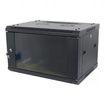 ALLNET armadio a parete 19 inch 18U monoblocco profondità 450mm nero serie SMA Flat Pack