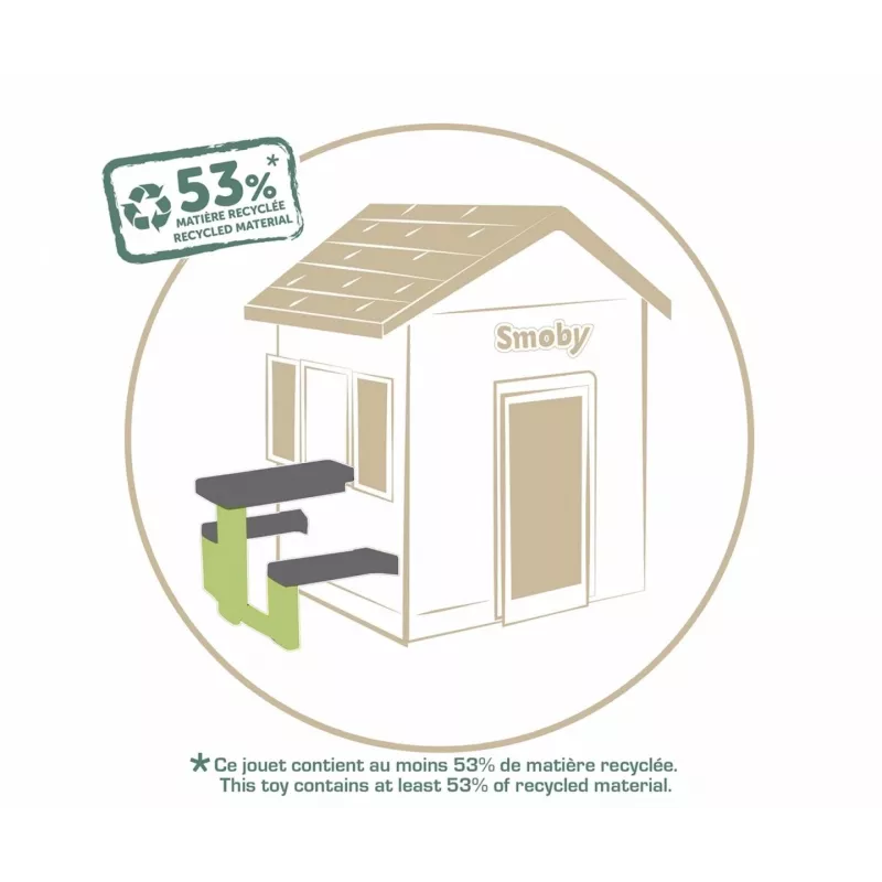 SMOBY Life tavolino da picnic per bambini verde/grigio