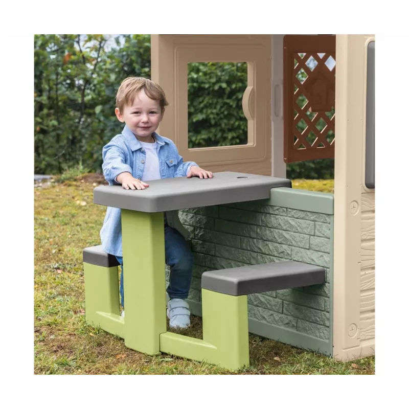 SMOBY Life tavolino da picnic per bambini verde/grigio