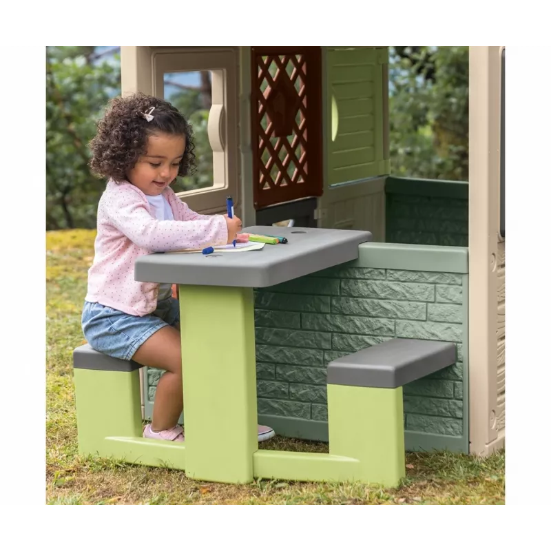 SMOBY Life tavolino da picnic per bambini verde/grigio