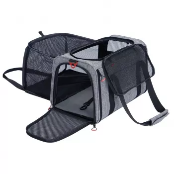 ZOLUX NOMAD L trasportino espandibile per animali 48×30,8×30,5 cm grigio/nero