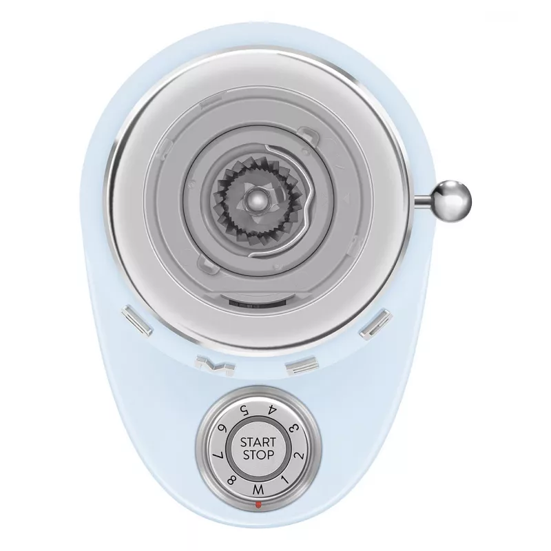 Smeg CGF03PBEU macinacaffè, 15 livelli di macinatura, capacità 240 g di chicchi, 150 W, blu pastello