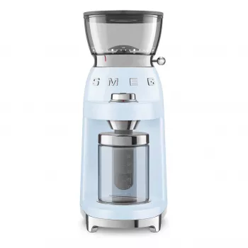 Smeg CGF03PBEU macinacaffè, 15 livelli di macinatura, capacità 240 g di chicchi, 150 W, blu pastello